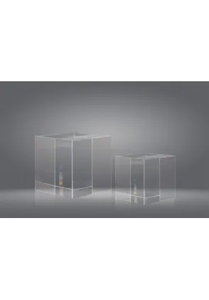 Trofeo cristal en forma cubo