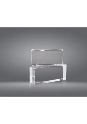 Trofeo cristal prisma rectangular horizontal