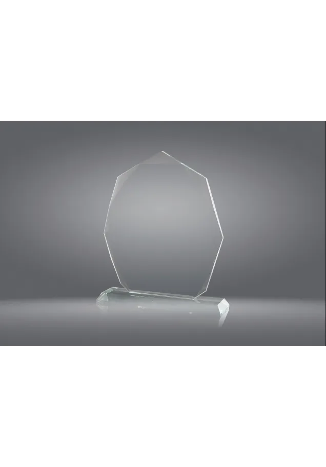 Trofeo cristal forma heptagonal