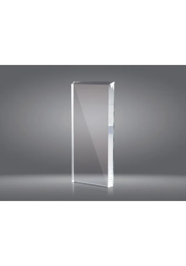 Trofeo cristal prisma rectangular biselado