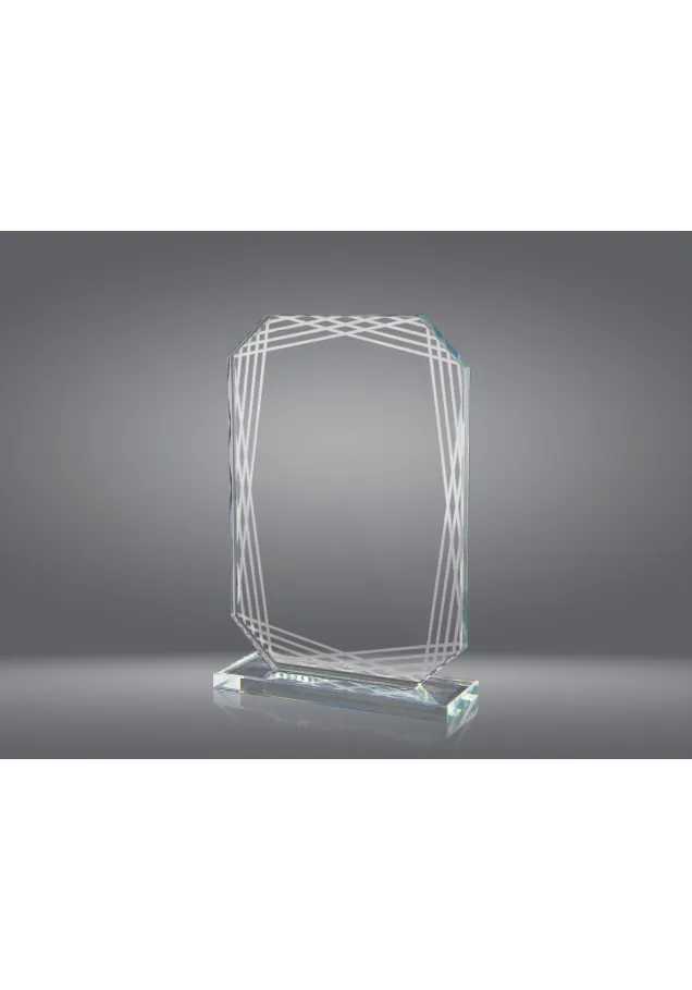Trofeo cristal rectangular irregular 