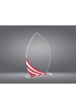 Trofeo cristal Lágrima Rojo