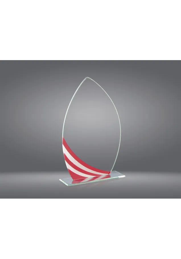 Trofeo cristal Lágrima Rojo