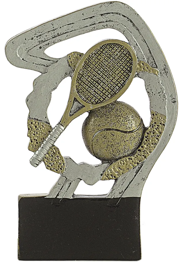 Trofeo resina tenis oro/plata