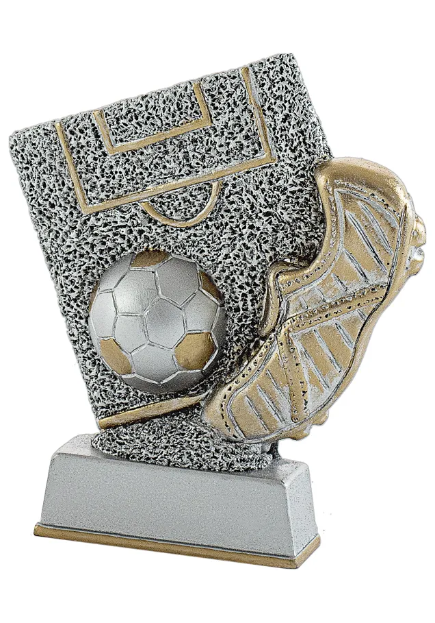 Trofeo campo y balón fútbol 