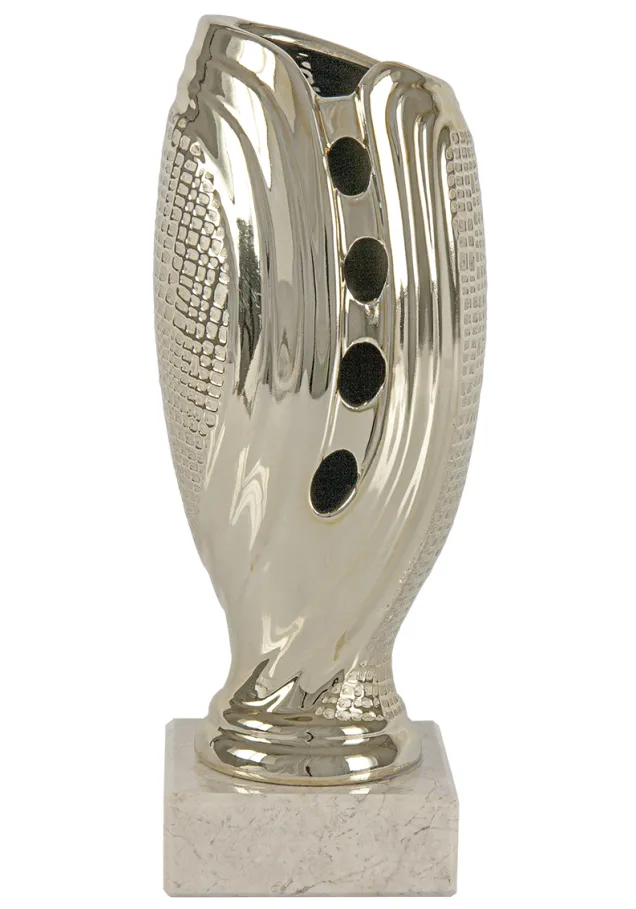 Trofeo jarrón piedra tipo red metal -oro-plata