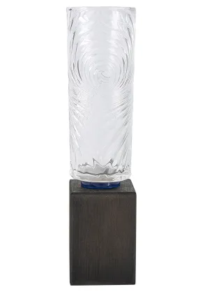 Trofeo jarrón labrado redondo cristal