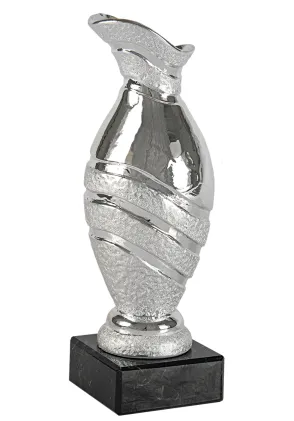 Trofeo jarrón cerámica estriado 