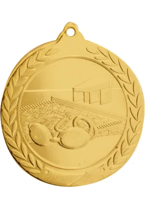 Medalla natación en relieve