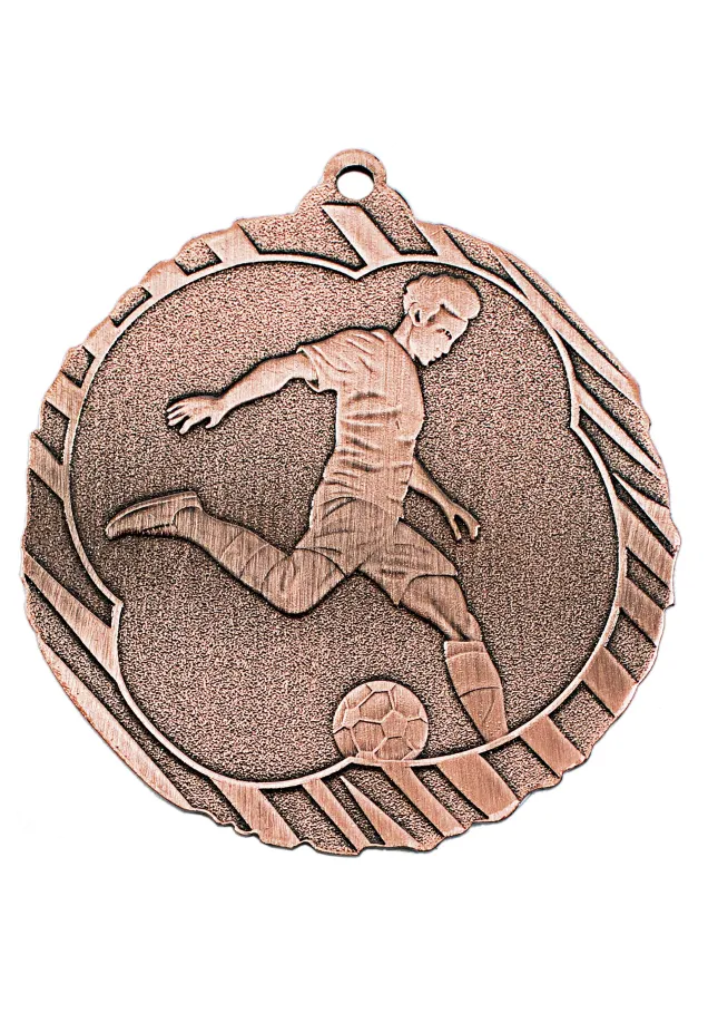 Medalla fútbol en relieve alto