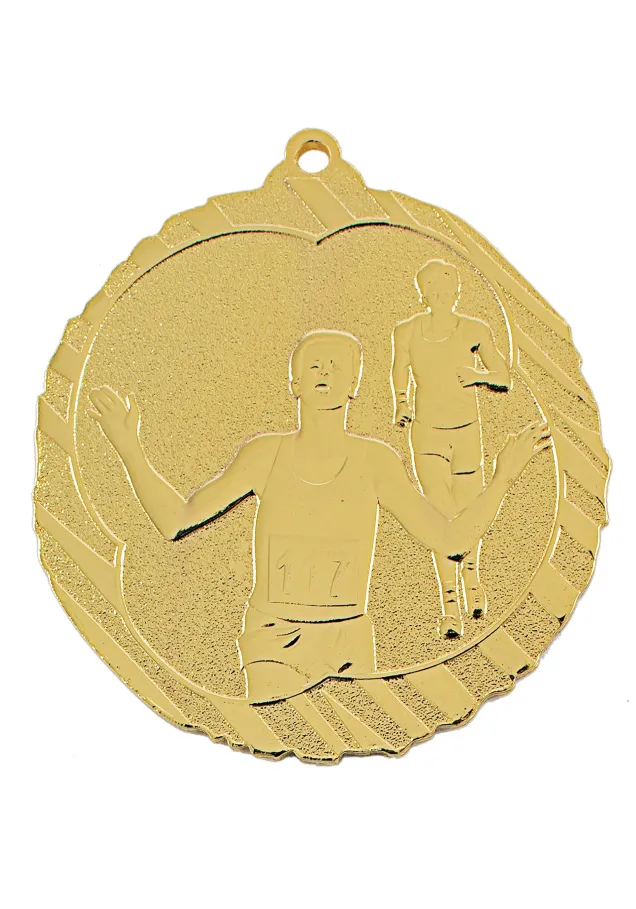 Medalla atletismo-cross en relieve alto 