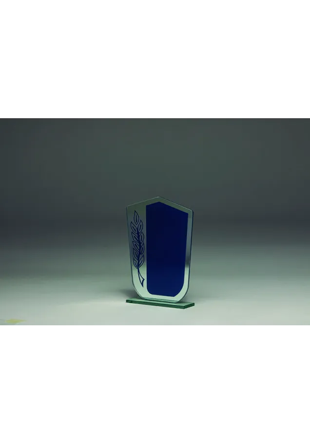 Trofeo cristal espiga cristal azul