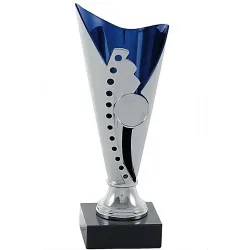 Trofeo para premios azul y plateado