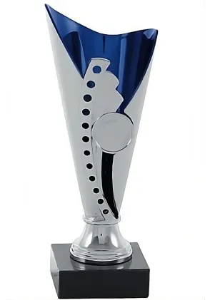 Trofeo para premios azul y plateado