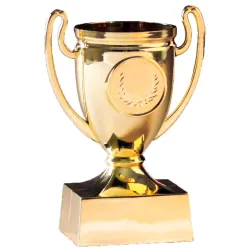 Mini trofeo dorado para niños y fiestas