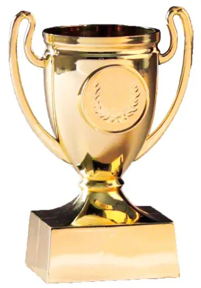 Mini trofeo dorado para niños y fiestas