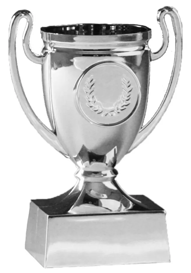 Mini trofeo plata para niños y fiestas