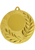 Medalla de metal dorada con laurel Thumb