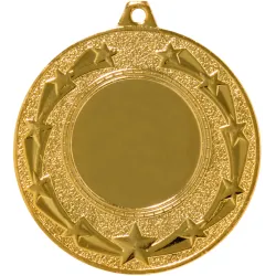 Medalla Dorada de Premiación con Diseño Estelar