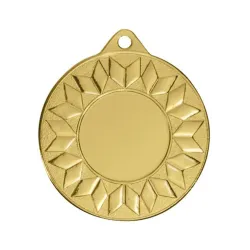 Medalla Dorada de Premiación con Diseño Geométrico