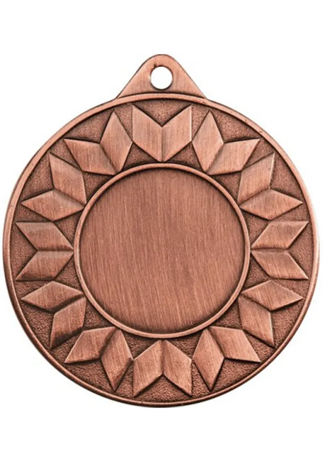 Medalla Dorada de Premiación con Diseño Geométrico
