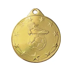 Medalla de metal Dorada de Fútbol