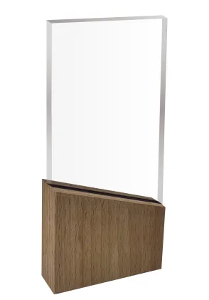 Trofeo de Acrílico con Base de Madera – Diseño Moderno y Elegante