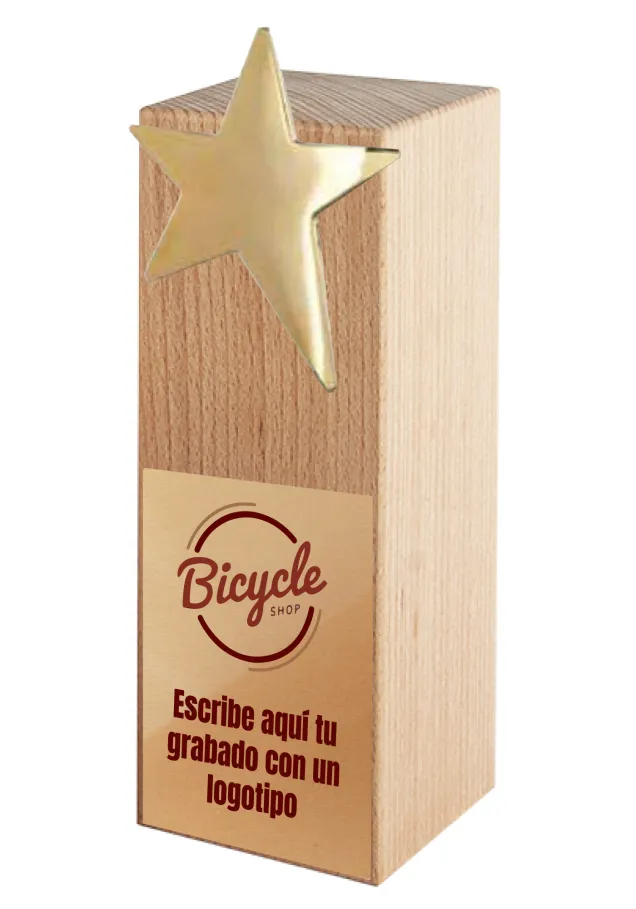 Trofeo taco de madera