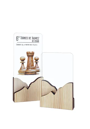 Trofeo de Acrílico con Base de Madera – Premio Personalizable para Eventos y Torneos