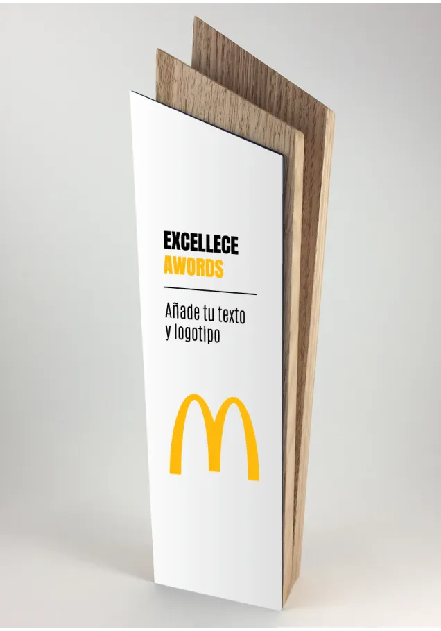 Trofeo de Madera y Acrílico Personalizable – Reconocimiento Exclusivo y Elegante