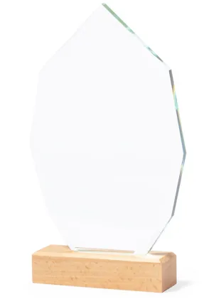 Trofeo de Cristal con Base de Madera – Diseño Exclusivo y Personalizable 🏆✨