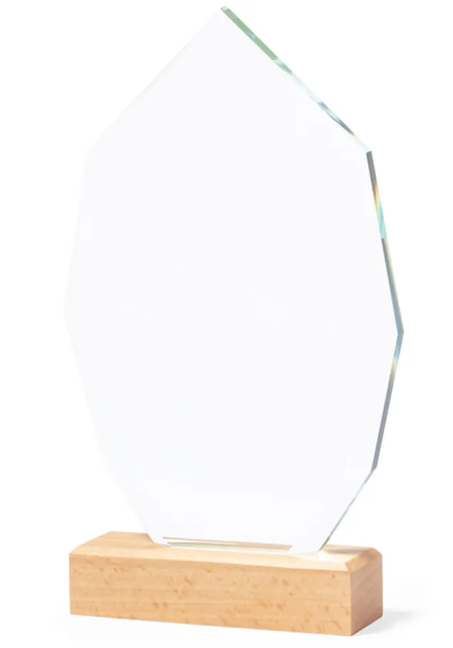 Trofeo de Cristal con Base de Madera – Diseño Exclusivo y Personalizable 🏆✨