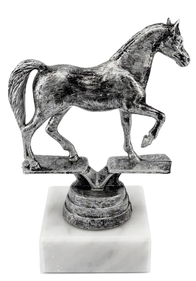 Trofeo de Equitación en Plata con Base de Mármol – Elegancia y Pasión por los Caballos 🏆🐎