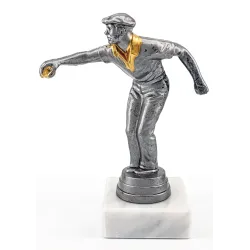 Trofeo de Petanca Plateado con Base de Mármol – Premio para Campeonatos y Clubes 🏆🎯