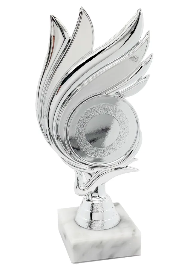 Trofeo de Alas Plateado con Base de Mármol – Premio Personalizable para Competencias y Eventos 🏆✨