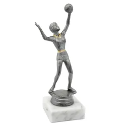 Trofeo de Voleibol Femenino con Base de Mármol – Premio Elegante para Competencias y Torneos 🏐🏆