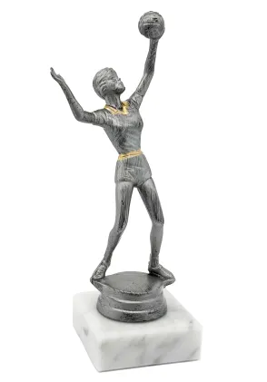 Trofeo de Voleibol Femenino con Base de Mármol – Premio Elegante para Competencias y Torneos 🏐🏆