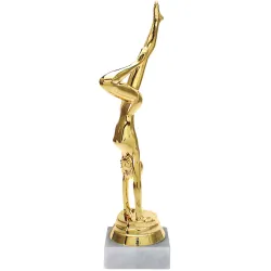Trofeo de Gimnasia Rítmica con Acabado Dorado y Base de Mármol – Premio para Competencias y Eventos Deportivos 🤸‍♀️🏆