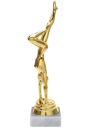 Trofeo de Gimnasia Rítmica con Acabado Dorado y Base de Mármol – Premio para Competencias y Eventos Deportivos 🤸‍♀️🏆