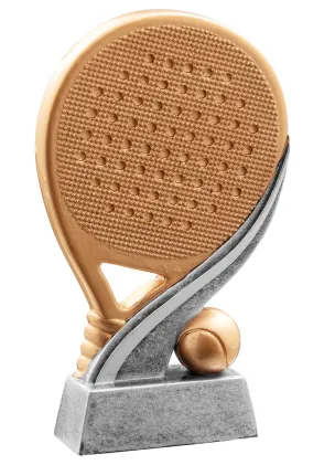 Trofeo de Pádel Dorado con Base de Mármol - Ideal para Torneos y Premios Deportivos