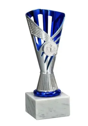 Trofeo para torneos azul y plateado