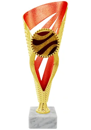 Copa trofeo bicolor dorado rojo grande