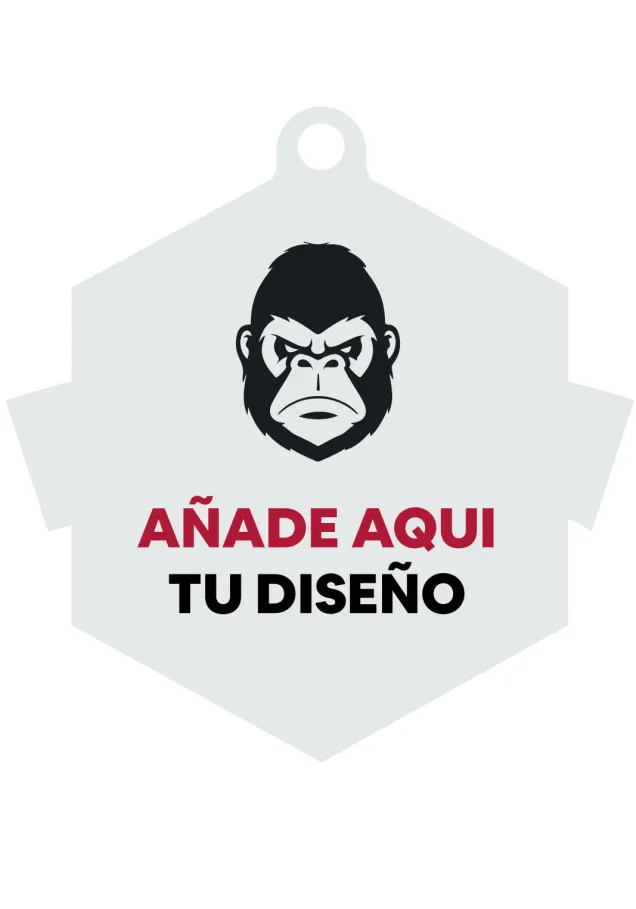 Medalla metacrilato con forma de insignia