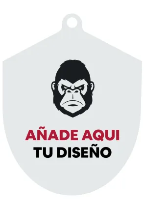 Medalla metacrilato con forma de chapa
